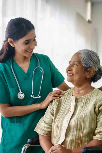 Firefly-Medium-shot-green-colour-dress-nurse-and-old-patient-42556-1-1